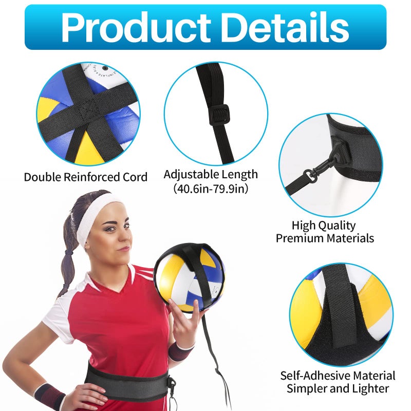 Davllin Volleyball Training Equipment Aid Premium Volleyball Rebounder Trainer Kit Solo Trainer for Serving Setting Spiking and Arm Swing Adjustable Volleyball Practice Equipment for Beginners Experts - Image 3